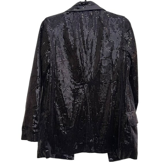 Anthropologie Steal the Night Sparkle Boyfriend Black Blazer NWT - Picture 8 of 10